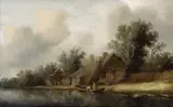 Salomon van Ruysdael, River Landscape, Oil on panel