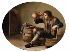 Jan Olis, The Last Drop, Oil on panel