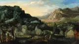 A Panoramic Landscape with Peasants and Travellers by Flemish School of the 17th century, Oil on panel, sold Nov 2014