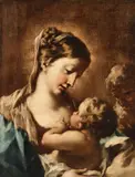 Giovanni Antonio Pellegrini, The Holy Family, Oil on canvas (relined)