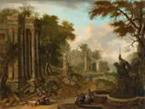 Two Architectural Capriccios by German School of the 18th century, Oil on panel. Each, sold Nov 2014