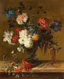 Johann Martin Metz, A Floral Still Life, Oil on canvas (relined)