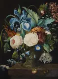 Jan van Huysum, A Floral Still Life, Watercolour, mounted on thin card