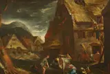 A Village Scene by follower of Abraham Bloemaert, Oil on canvas (relined), sold Sep 2014