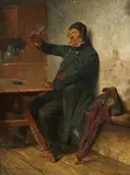 Hugo Kauffmann, Tavern Scene with a Man Drinking