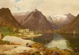Georg Saal, The Sognefjord in Norway, Oil on canvas