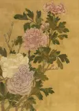 Unidentified painter, Flowers of the four seasons., Flowers of the four seasons. Ink and colours on silk. One painting sealed. Around