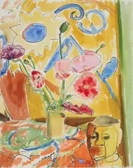 Mohn by Erich Heckel, 1926, Watercolour on firm, slightly grained laid paper, sold May 2014