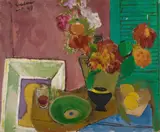 Kurt Craemer, Interieurszene, 1949, Oil on fibreboard