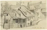 Lyonel Feininger, Untitled (Street in or around Weimar)