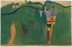 Heimatbild by Ida Kerkovius, Circa 1928, Watercolour on chamois-coloured ribbed paper, sold May 2014