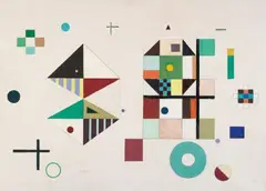 Boris Kleint, Ortszeichen weiß, 1942/1981, Oil on canvas