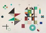 Boris Kleint, Ortszeichen weiß, 1942/1981, Oil on canvas