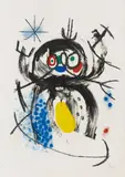Joan Miró, L'automobiliste à moustaches, 1970, Colour etching with carborundum on wove paper