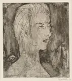 Emil Nolde, Grete, 1922, Etching on firm laid paper