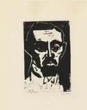 Emil Nolde, Dr. L. (Portrait Dr. Leber), 1912, Woodcut on firm smooth copperplate paper
