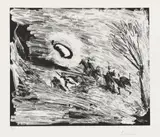 Pablo Picasso, La Célestine. Fuite sous la lune, 1968, Aquatint on wove paper with watermark "RIVES"