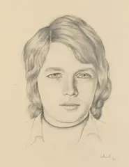 Christian Schad, Reto II, Pencil drawing on drawing pad paper