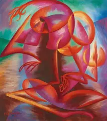 Hans Siebert von Heister, Embryo, 1921, Oil on canvas