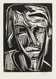 Mädchenkopf by Karl Schmidt-Rottluff, 1923, Woodcut on firm wove paper, sold May 2014