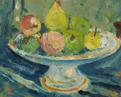Le Compotier by Louis Valtat, 1898, Oil on paper mounted on canvas, offered May 2014
