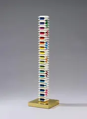 Beyond the visible by Yaacov Agam, 1980, Rotating sculpture made of silkcreened PVC elements, sold May 2014