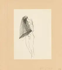 Akteur by Joseph Beuys, 1958, Pencil on paper unmounted on support card, sold May 2014