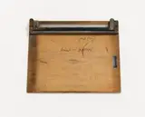 Joseph Beuys, Kunst = KAPITAL, Ca. 1983, Felt-tip pen and stamp "FÜR DIE GRÜNEN" on clipboard