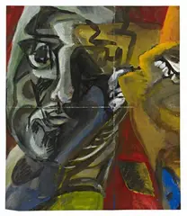 Sandro Chia, Untitled (18 marzo), 1987, Mixed media on card folded twice. Approx