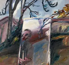 Selbst im Spiegel by Klaus Fußmann, 1981, Oil on canvas, sold May 2014