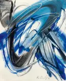 Hooph IV by Karl Otto Götz, 1994, Gouache on laid paper, sold May 2014
