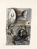 Markus Lüpertz, Untitled, 1993, Mixed media on card