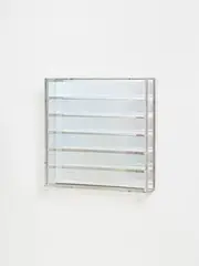 Untitled by Adolf Luther, 1982, Mirror object: 6 concave mirrors attached to mirror backing on panel. In plexiglass box, sold May 2014