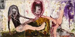 Jonathan Meese, Caligula's feuchtester Traum. Mein Zypressenmaul juckt bis zum Echnackton de Large, 2002, Oil on canvas