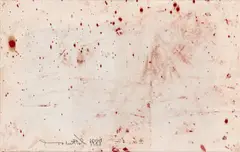 Untitled by Hermann Nitsch, 1988, Oil on canvas, sold May 2014