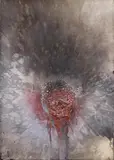 Otto Piene, Untitled, 1973, Acrylic and traces of fire on canvas