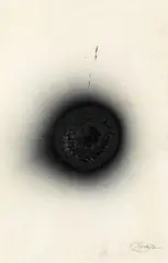 Untitled by Otto Piene, 1972, Acrylic and traces of fire on card, sold May 2014
