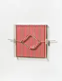 Julio Le Parc, Relief 20, 1970, Kinetic object: metall elements in front of silkscreened card. In plexiglass box