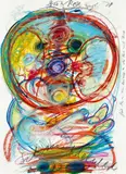 Dieter Roth, Schmuddelselbst, 1978, Wax crayon on laid paper