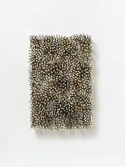 Günther Uecker, Weisses Feld, 1995, Nails and acrylic on canvas on panel