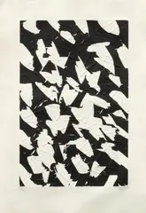 Günther Uecker, Splitter, 1992, Embossing and woodcut on laid paper