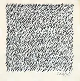 Untitled by Günther Uecker, 1995, Acrylic and charcoal on card, sold May 2014