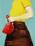 Cornelius Völker, Untitled (Handtaschetragen), 1999, Oil on canvas