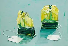 Untitled (Teebeutel) by Cornelius Völker, Oil on canvas, sold May 2014