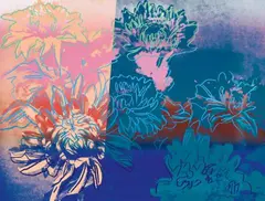 Kiku by Andy Warhol, 1983, Colour screenprint on BFK-Rives card, sold May 2014