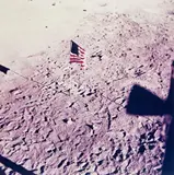 Nasa, The flag of the United States, deployed on the surface of the Moon, Apollo 11, 1969, Vintage chromogenic print