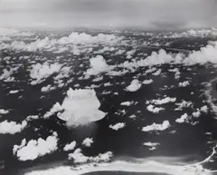 Baker Day Atomic Explosion by Joint Army Task Force One Photo, 1946, Vintage ferrotyped gelatin silver print, sold May 2014