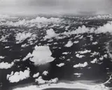 Joint Army Task Force One Photo, Baker Day Atomic Explosion, 1946, Vintage ferrotyped gelatin silver print