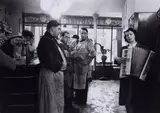 Die musikliebenden Metzger (Music-loving Butchers) by Robert Doisneau, 1953, Gelatin silver print, printed later, sold May 2014