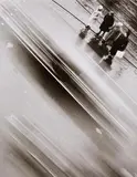 "Verwischte Autos" in München (Stachus) ("Blurred Cars" in Munich [Stachus]) by Peter Keetman, 1953, Ferrotyped gelatin silver print on Agfa paper, sold May 2014